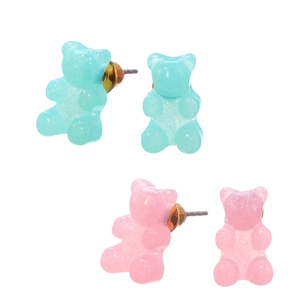 Top Trenz Dainty Bear Earring Sets For Kids And Tweens Accessories