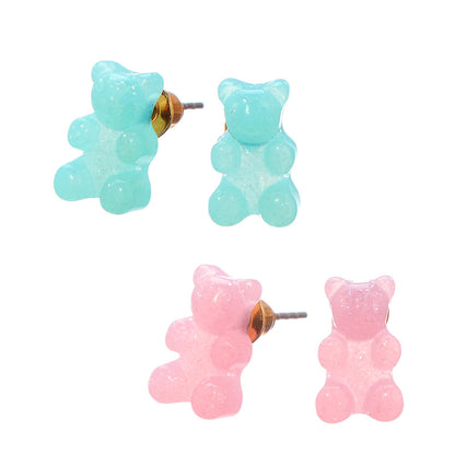 Top Trenz Dainty Bear Earring Sets For Kids And Tweens Accessories