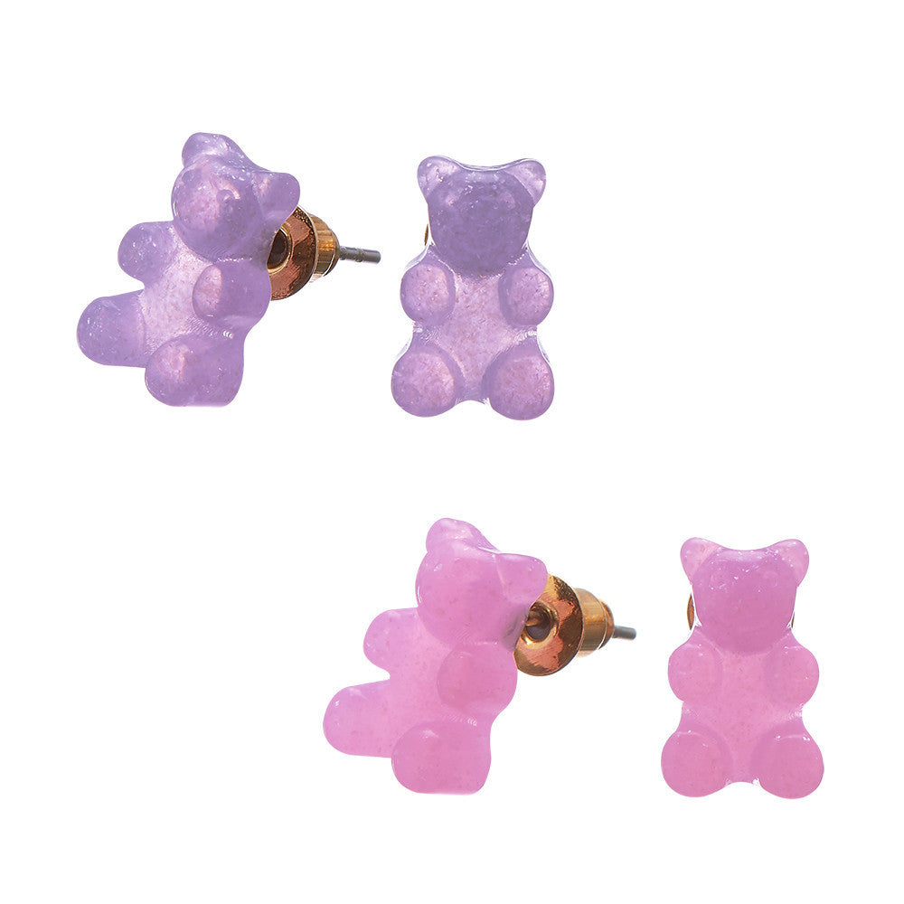 Top Trenz Dainty Bear Earring Sets For Kids And Tweens Accessories