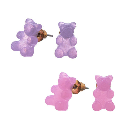 Top Trenz Dainty Bear Earring Sets For Kids And Tweens Accessories