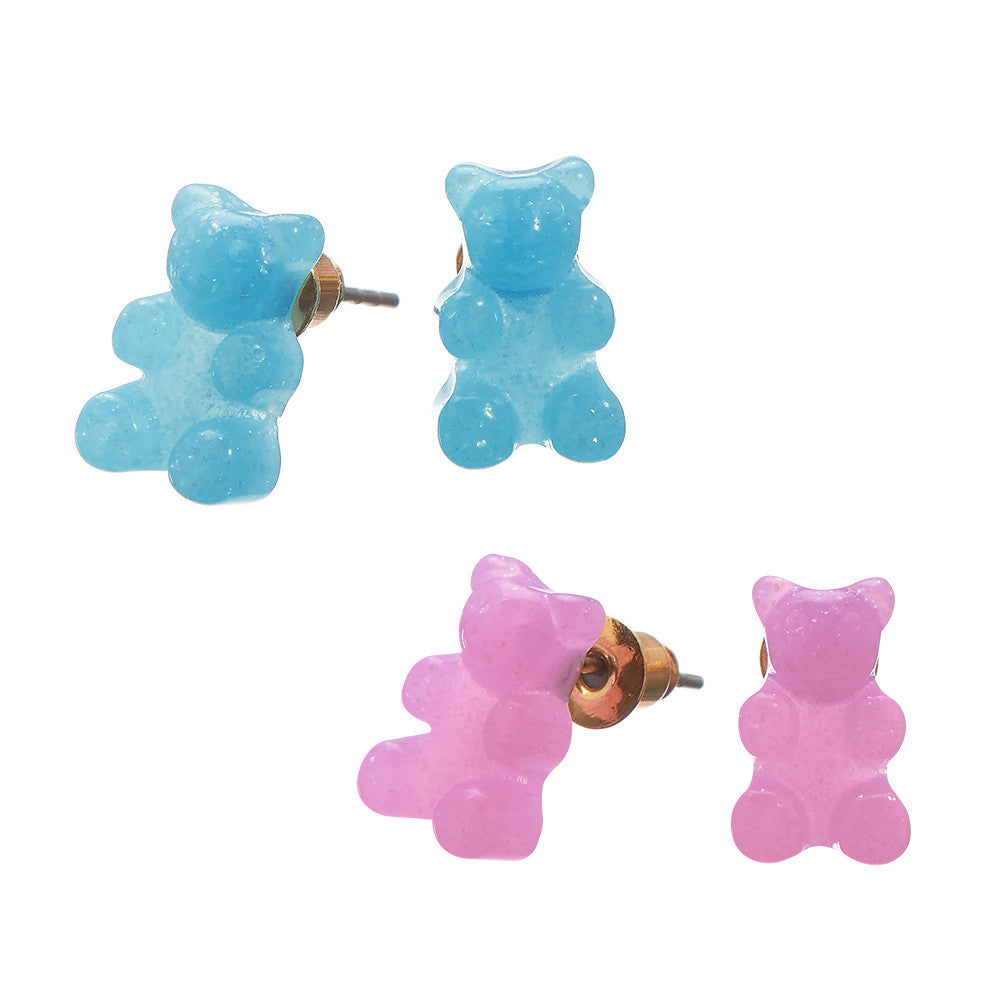 Top Trenz Dainty Bear Earring Sets For Kids And Tweens Accessories