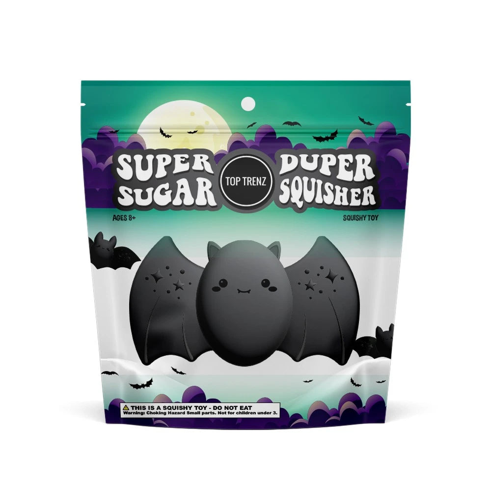 Top Trenz Halloween Bat Sugar Squisher Toy - Fun and Relaxing Stress Relief Toys|Holiday