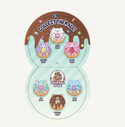 Top Trenz Super Duper Sugar Squishers – Sugar Bear Donuts Plush Fidget Toy - Squishy Stress Relief for Kids Toys|Holiday