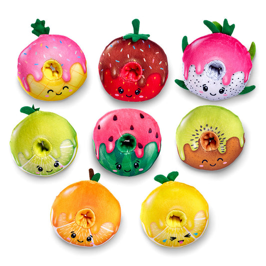 Top Trenz Fruit Plush Sugar Donut Squishy Stress Ball Fidget Toy Toys|Plush
