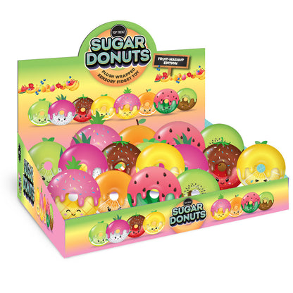 Top Trenz Fruit Plush Sugar Donut Squishy Stress Ball Fidget Toy Toys|Plush