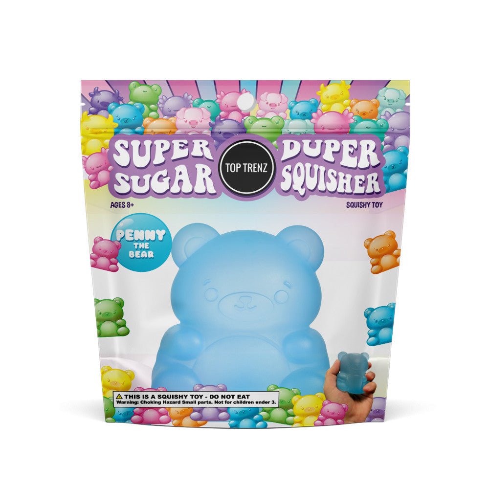 Top Trenz Bear Squishy Stress Ball Fidget Toy - Sugar Squisher Toys