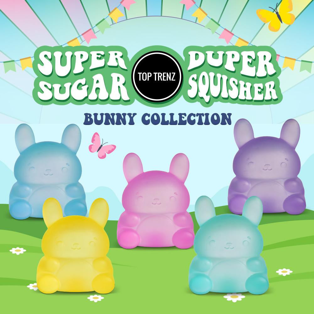 Top Trenz Bunny Squishy Stress Ball Fidget Toy - Sugar Squisher Toys|Holiday
