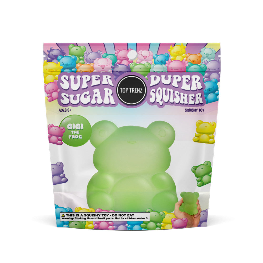 Top Trenz Frog Squishy Stress Ball Fidget Toy - Sugar Squisher Toys