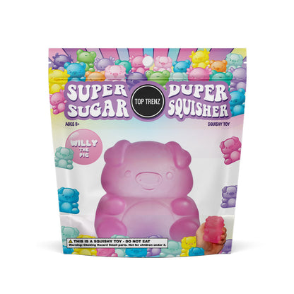 Top Trenz Pig Squishy Stress Ball Fidget Toy - Sugar Squisher Toys