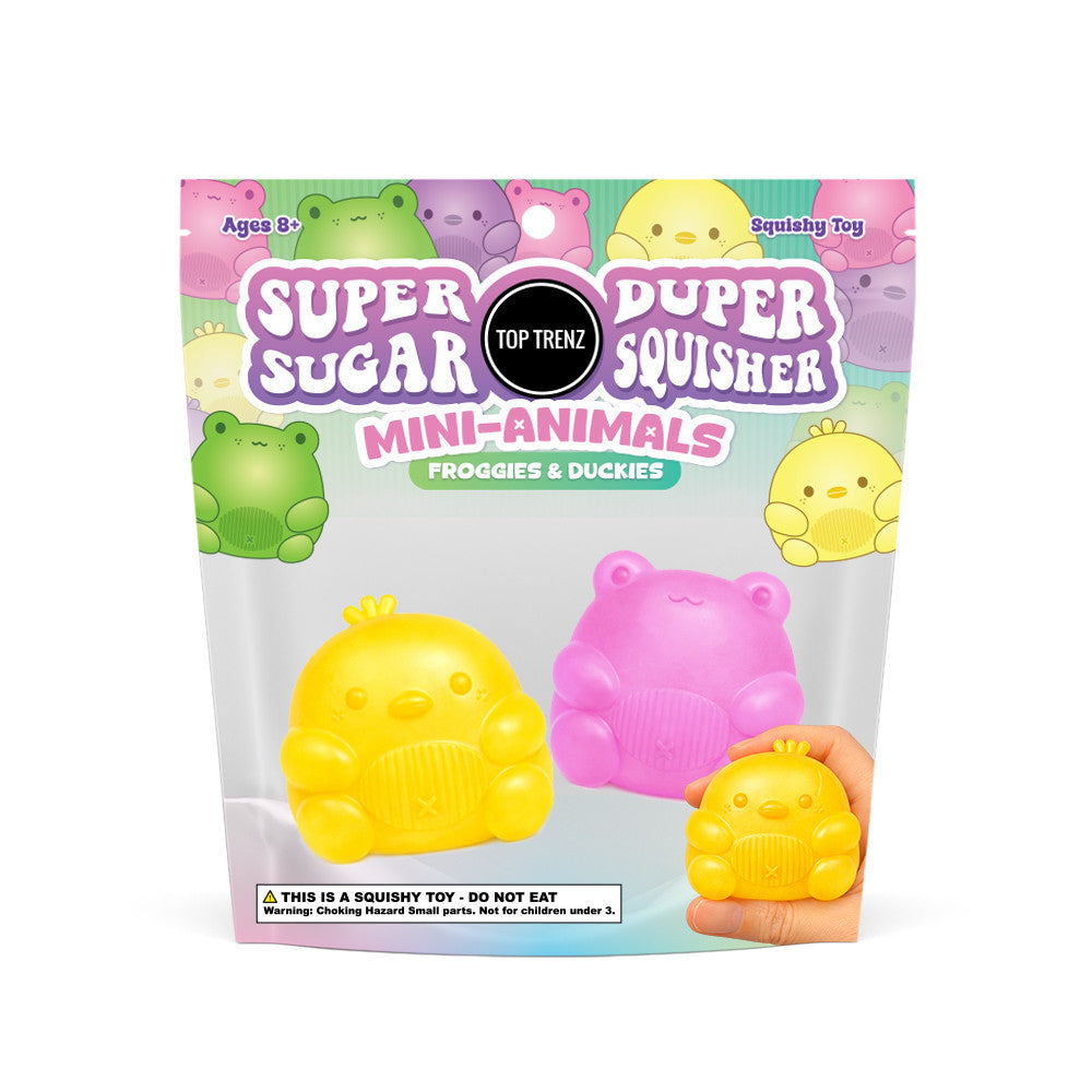Top Trenz Super Duper Sugar Squishers Mini Animals 2-Pack - Froggies & Duckies Toys