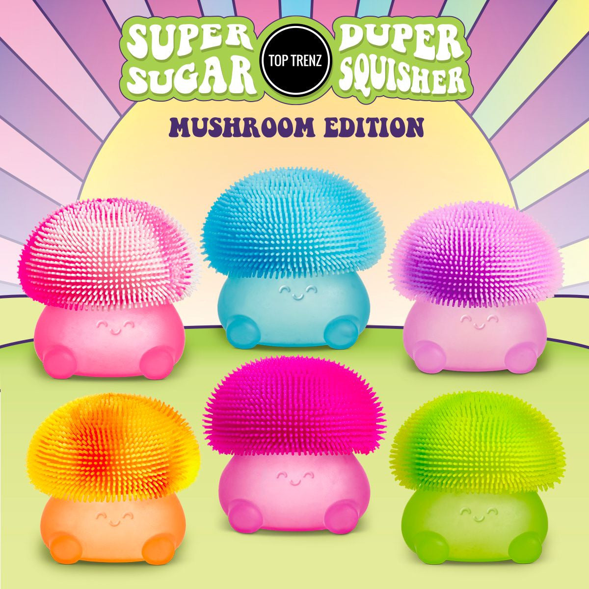 Top Trenz Mushroom Stress Ball Fidget Toy - Non-Toxic - Sugar Squisher Toys