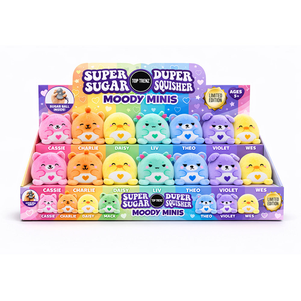 Top Trenz Plush Moody Minis  - Mini Sensory Plush Squishy Toy Toys|Plush