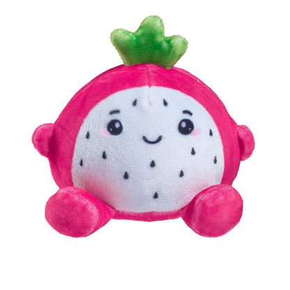 Top Trenz Darlene the Dragon Fruit Squishy Plush – Super Duper Sugar Squisher - Soft Sensory Fidget & Collectible Plush for Kids, Tweens & Teens Toys