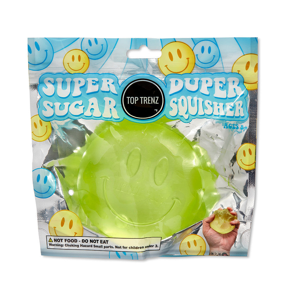 Top Trenz Happy Face Squishy Stress Ball Fidget Toy - Sugar Squisher Toys