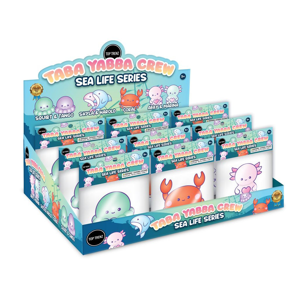 Top Trenz Taba Yabba Crew – Sea Life Series - Extra Sticky Fidget Toys to Squeeze, Stick & Collect Toys