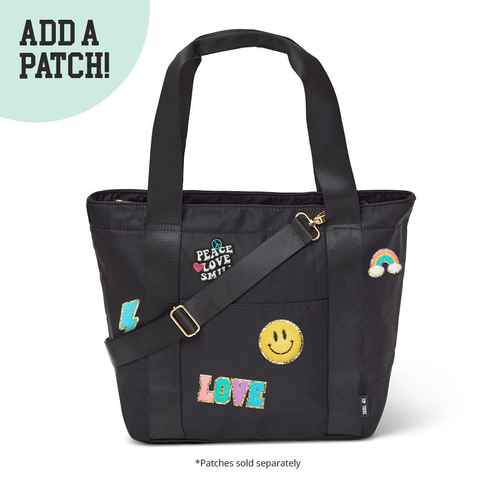 Top Trenz Black Nylon Weekender Tote Bag For Kids And Tweens Bags