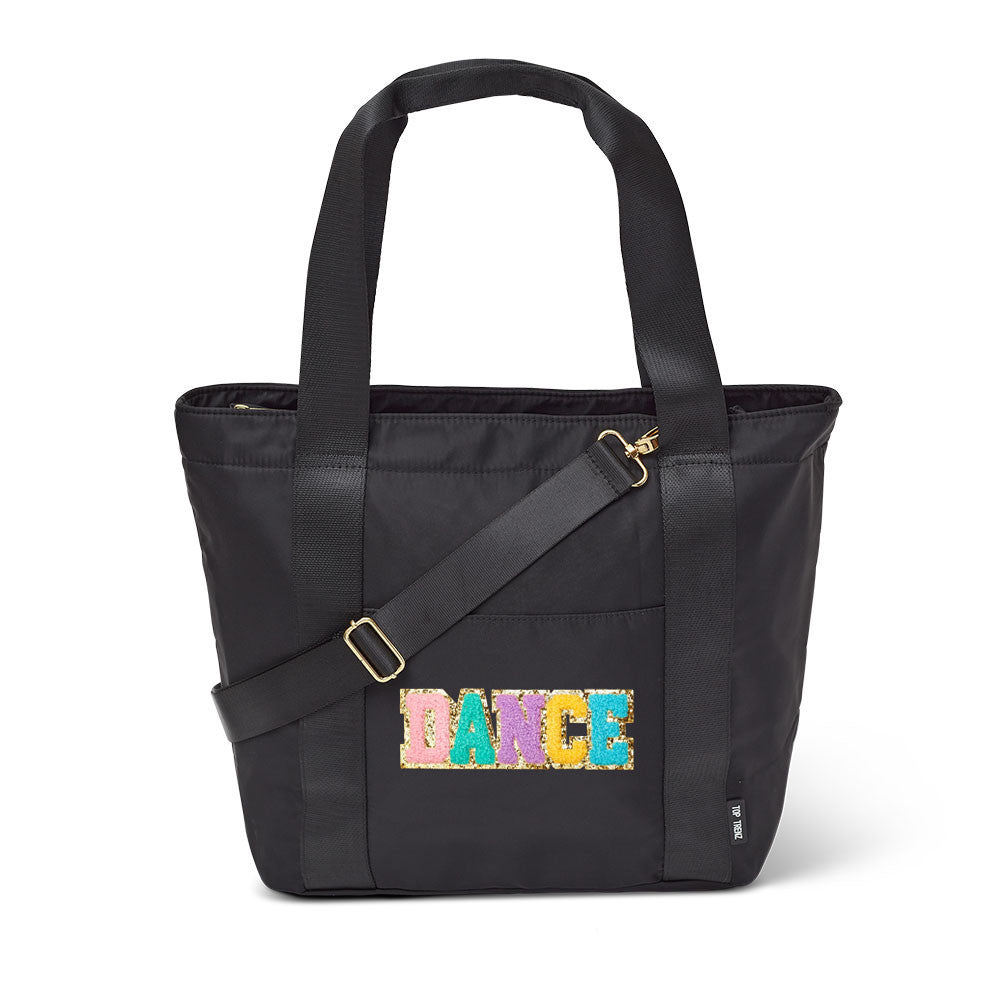Top Trenz Black Nylon Weekender Dance Tote Bag Bags