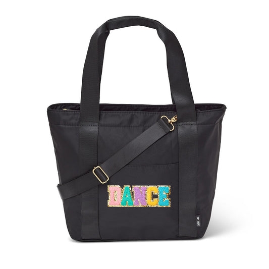 Top Trenz Black Nylon Weekender Dance Tote Bag Bags