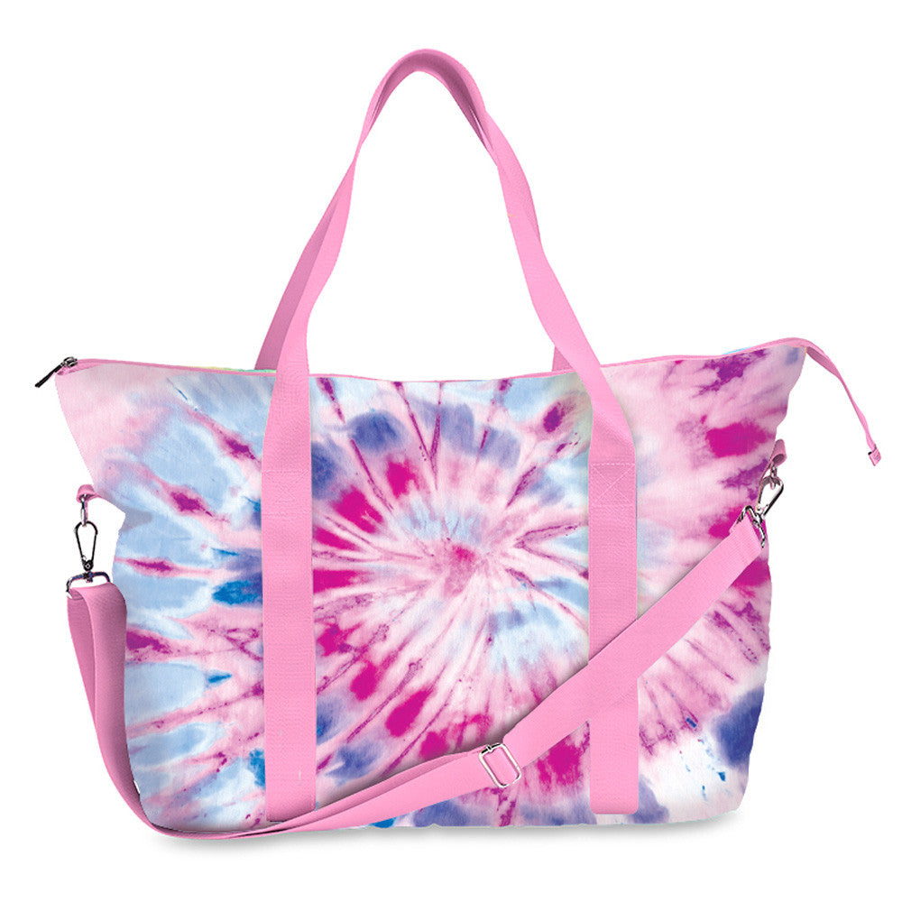 Top Trenz Tie Dye Purple Canvas Tote Bag For Kids And Tweens Bags