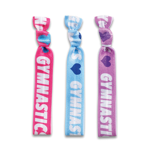 Top Trenz Cute  Gymnastics Print Ponytail Holders Accessories